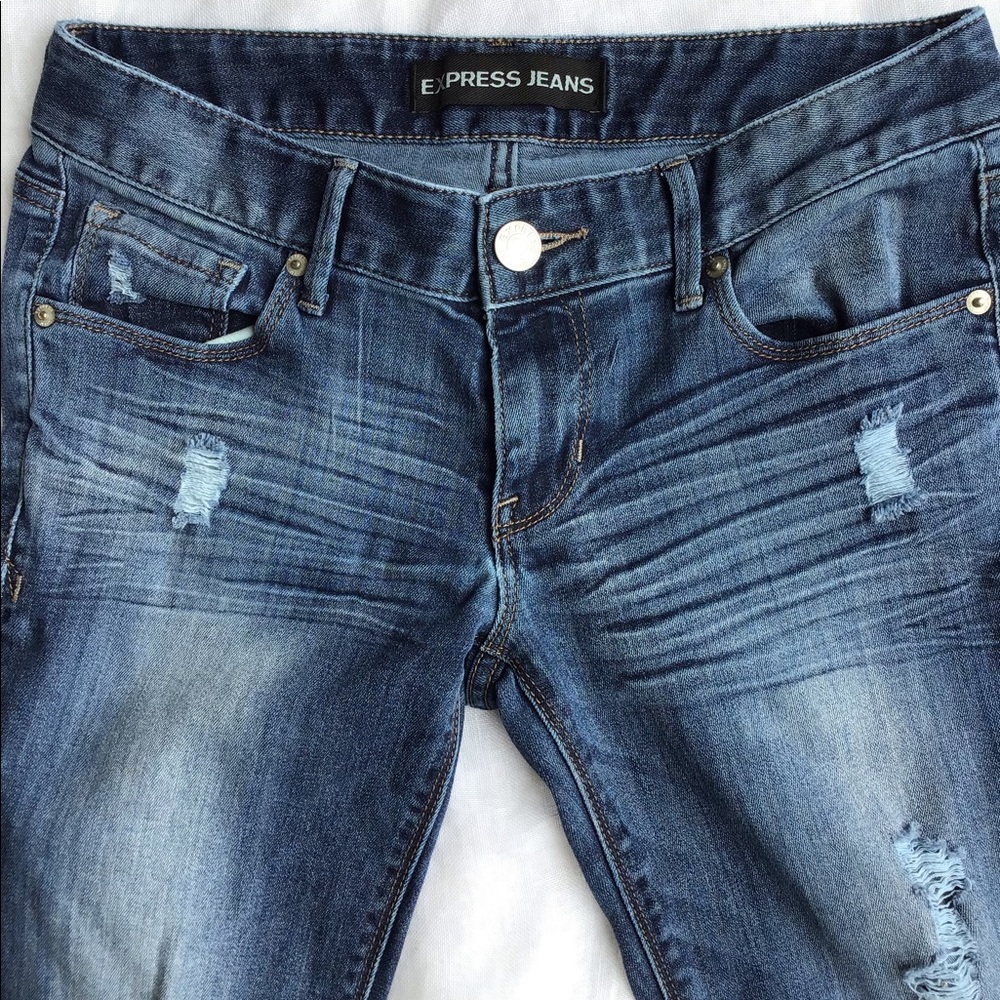 Express Stella Skyscraper Low Rise Jeans